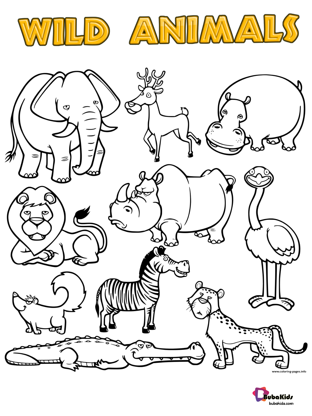 75 Coloring Book Animals Printable 15