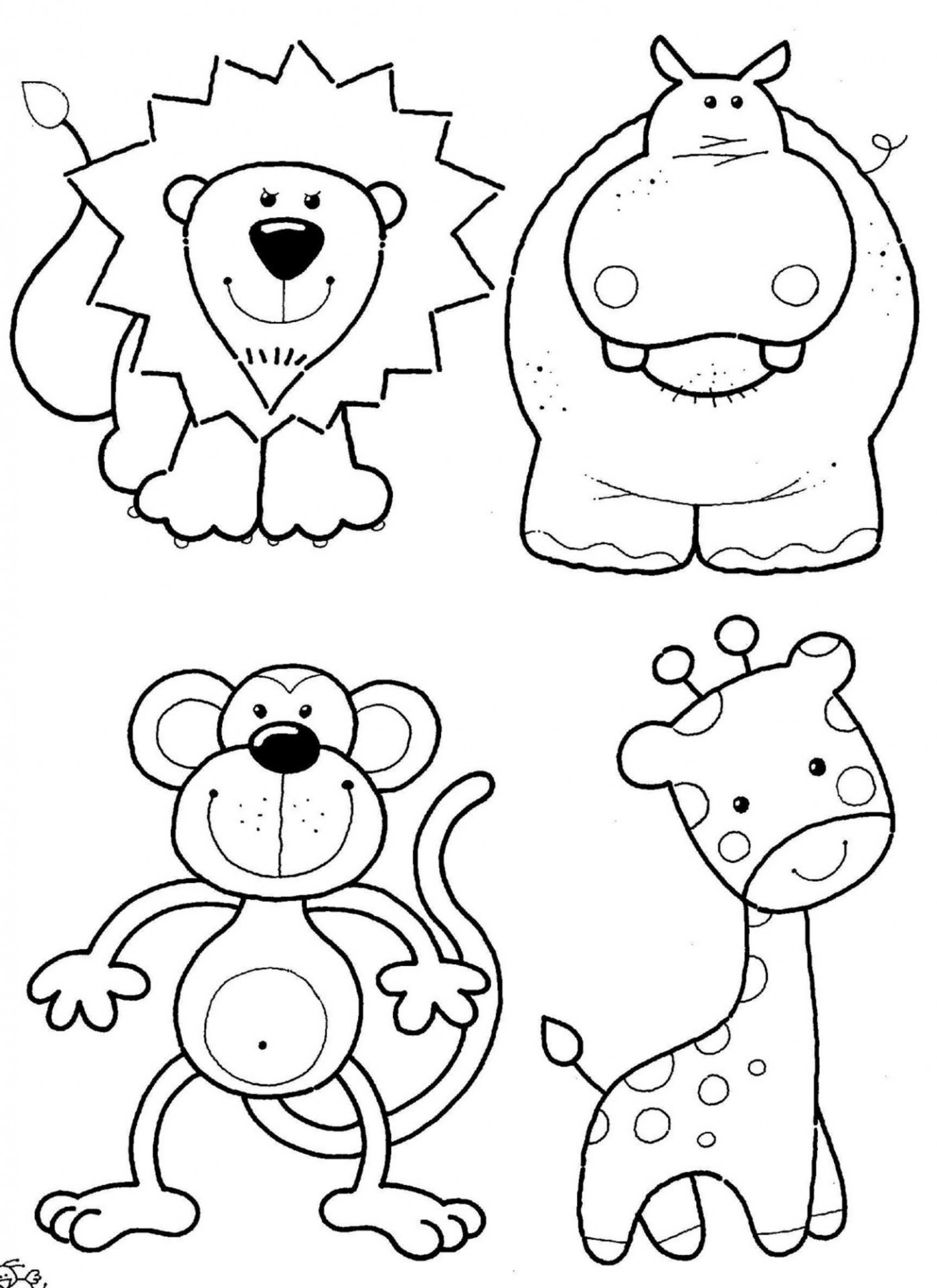 75 Coloring Book Animals Printable 58