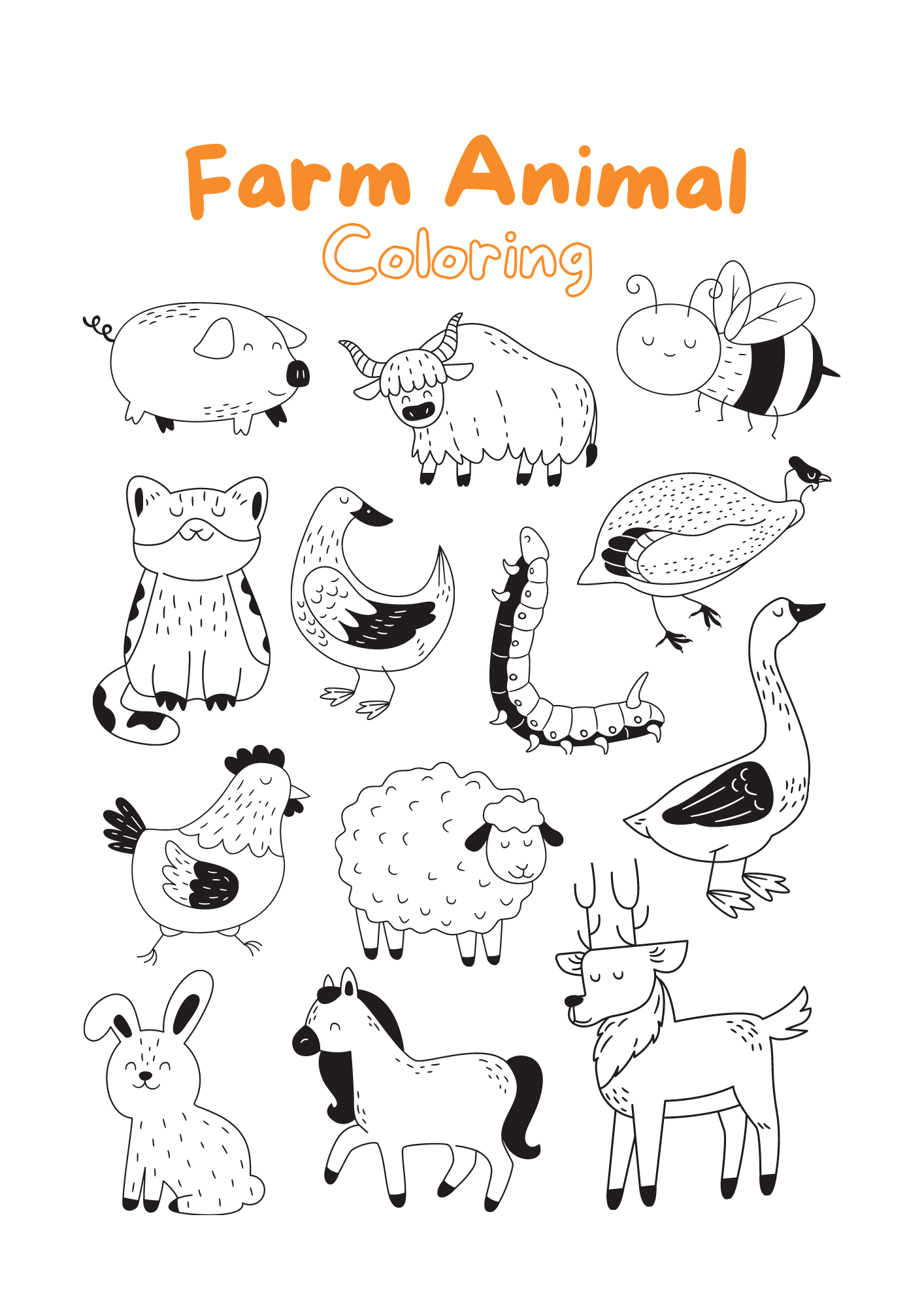 75 Coloring Book Animals Printable 9