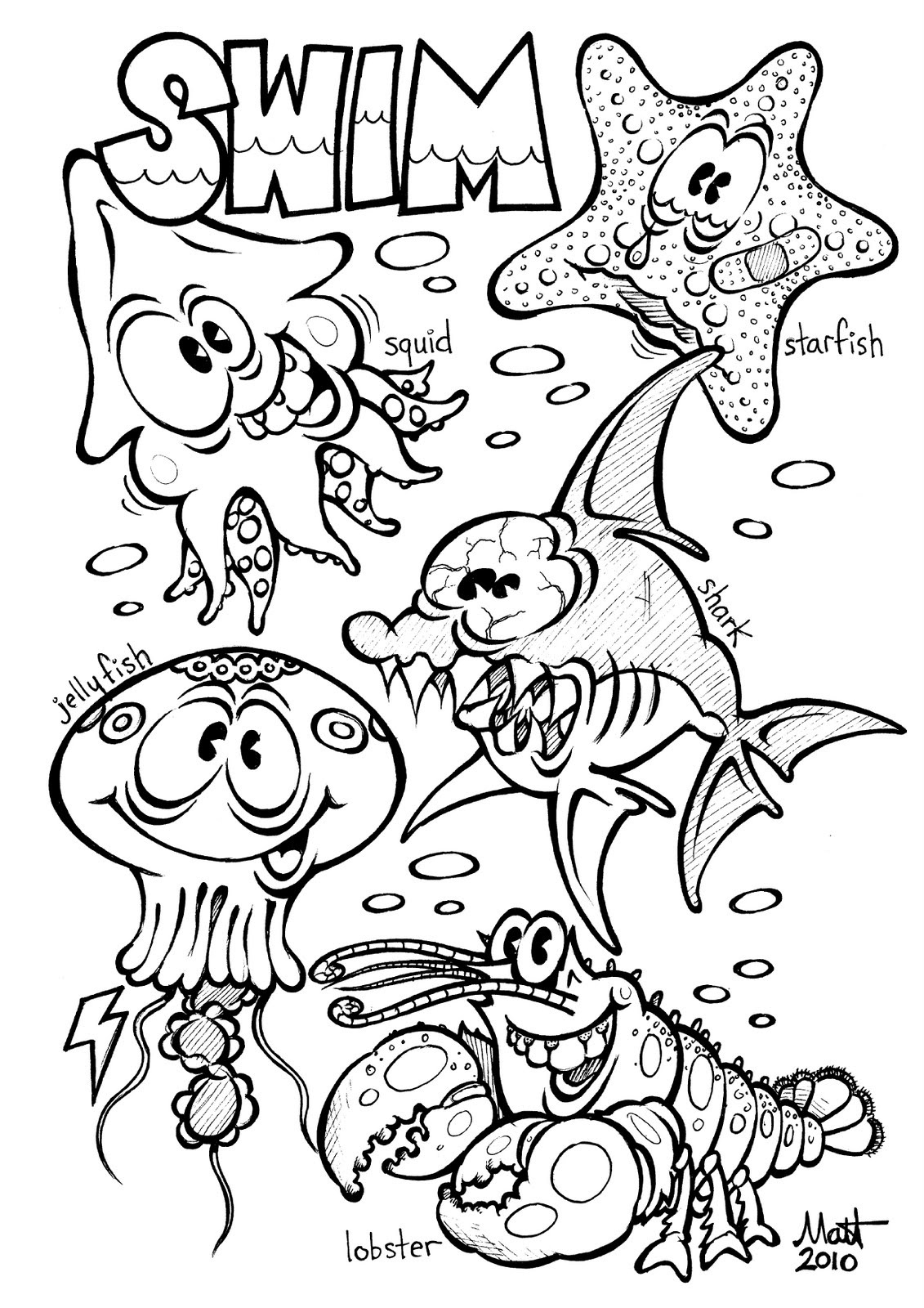 75 Coloring Pages Of Ocean Animals 1