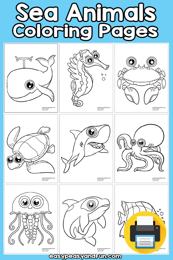 75 Coloring Pages Of Ocean Animals 14