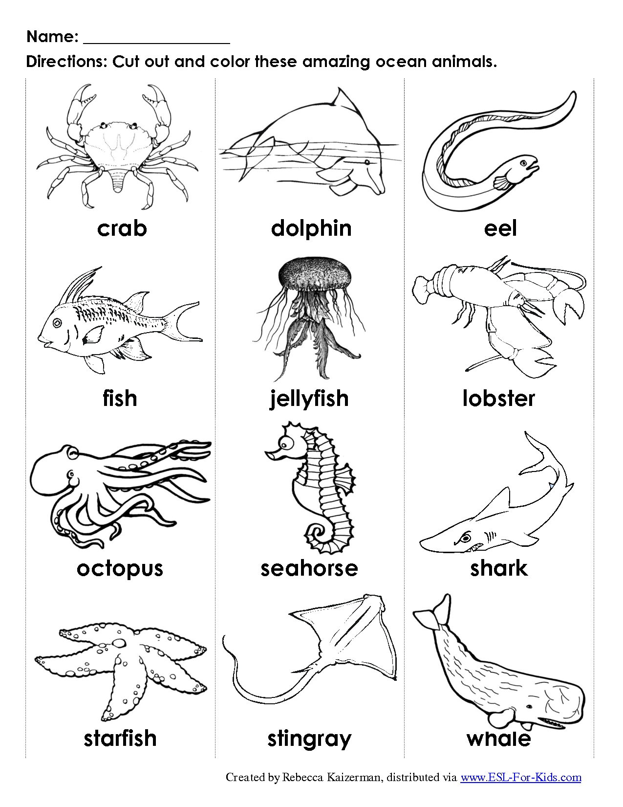 75 Coloring Pages Of Ocean Animals 22