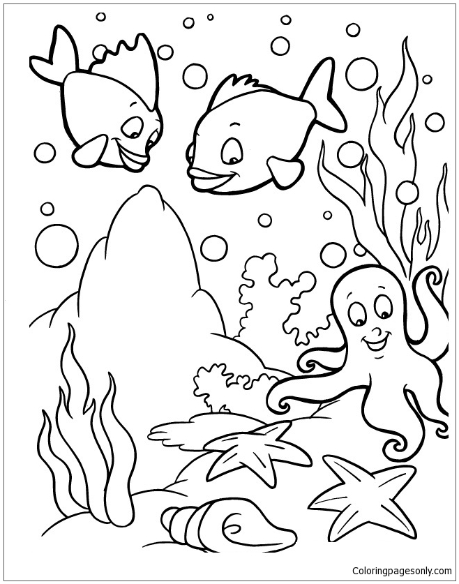 75 Coloring Pages Of Ocean Animals 58