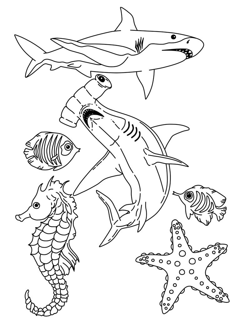 75 Coloring Pages Of Ocean Animals 84