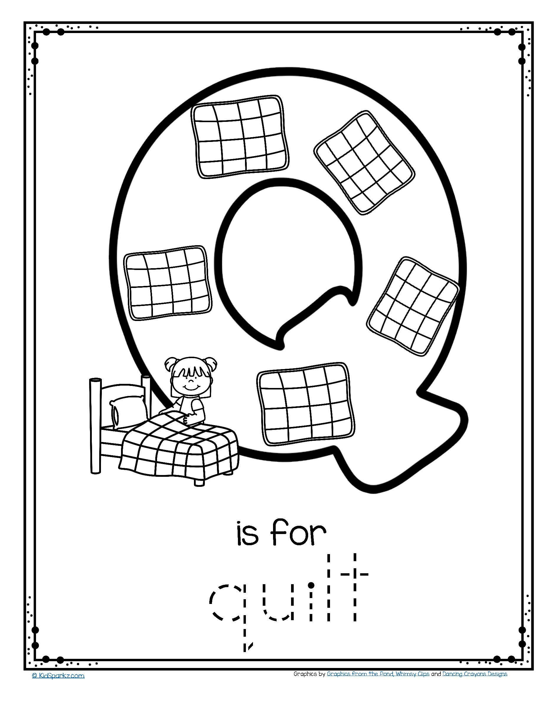 Coloring Pages Letter Q 14