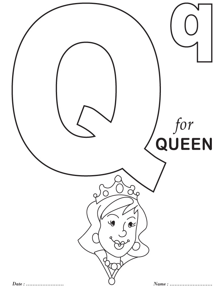 Coloring Pages Letter Q 2