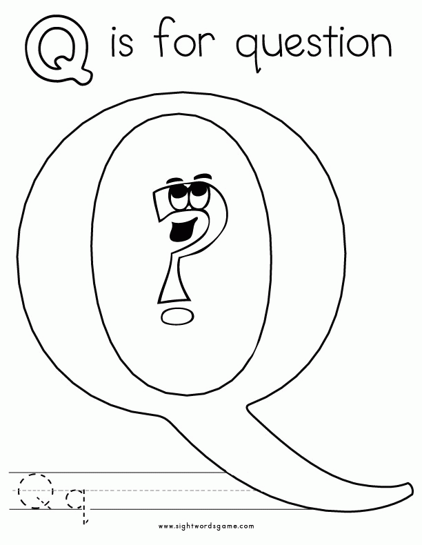 Coloring Pages Letter Q 4