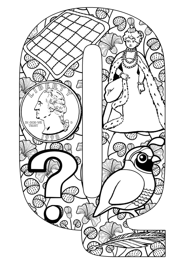 Coloring Pages Letter Q 44