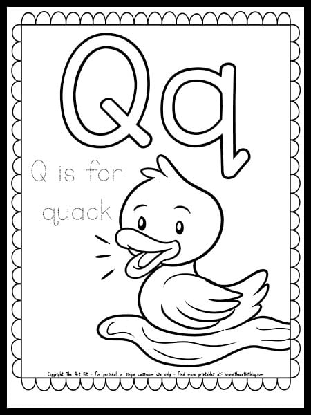 Coloring Pages Letter Q 98