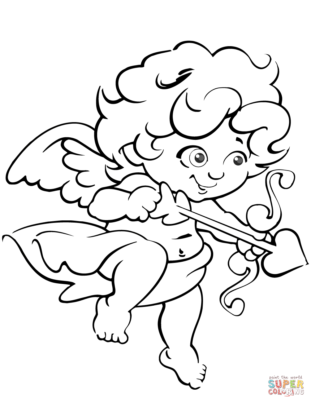 Cupid Coloring Pages 1