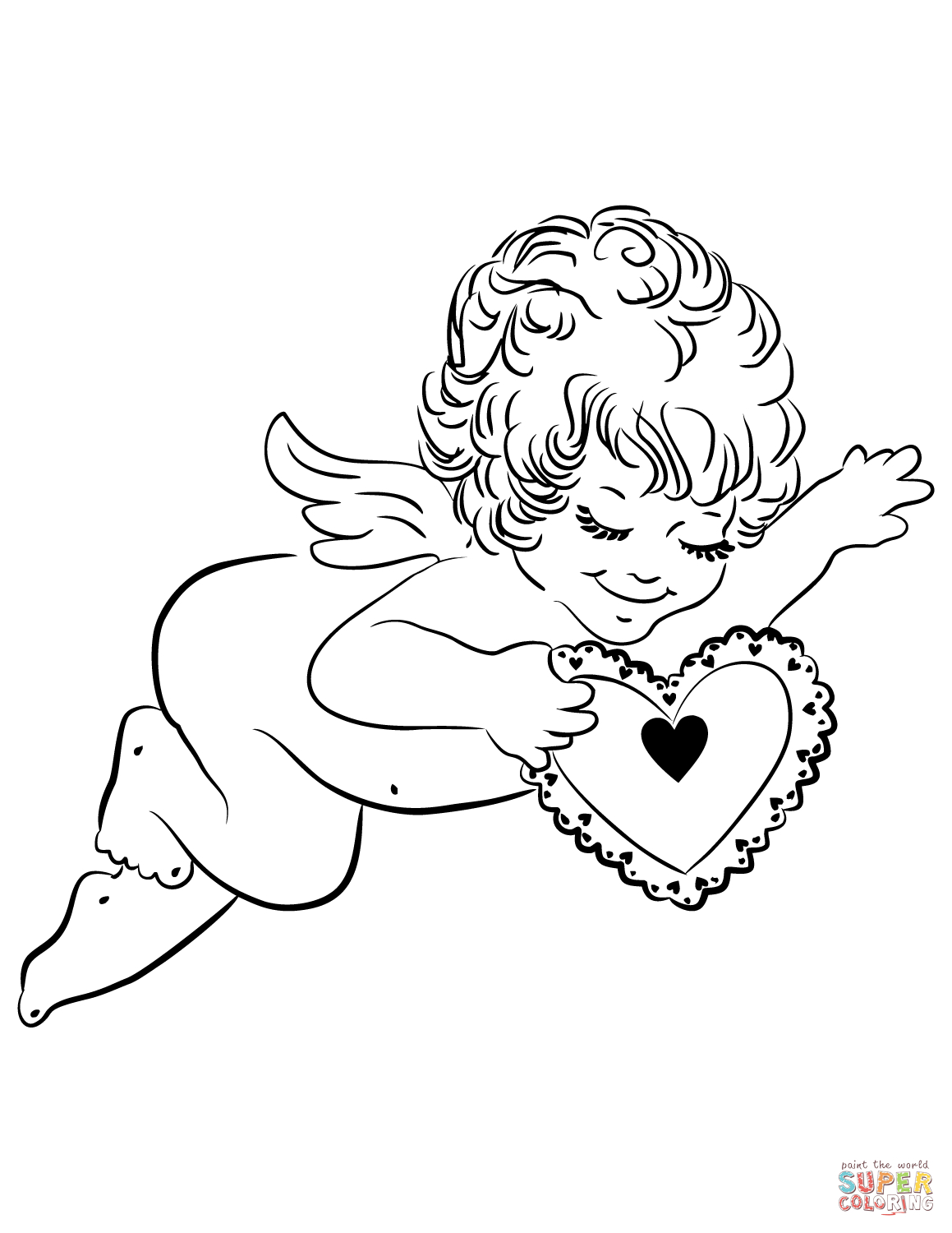 Cupid Coloring Pages 11