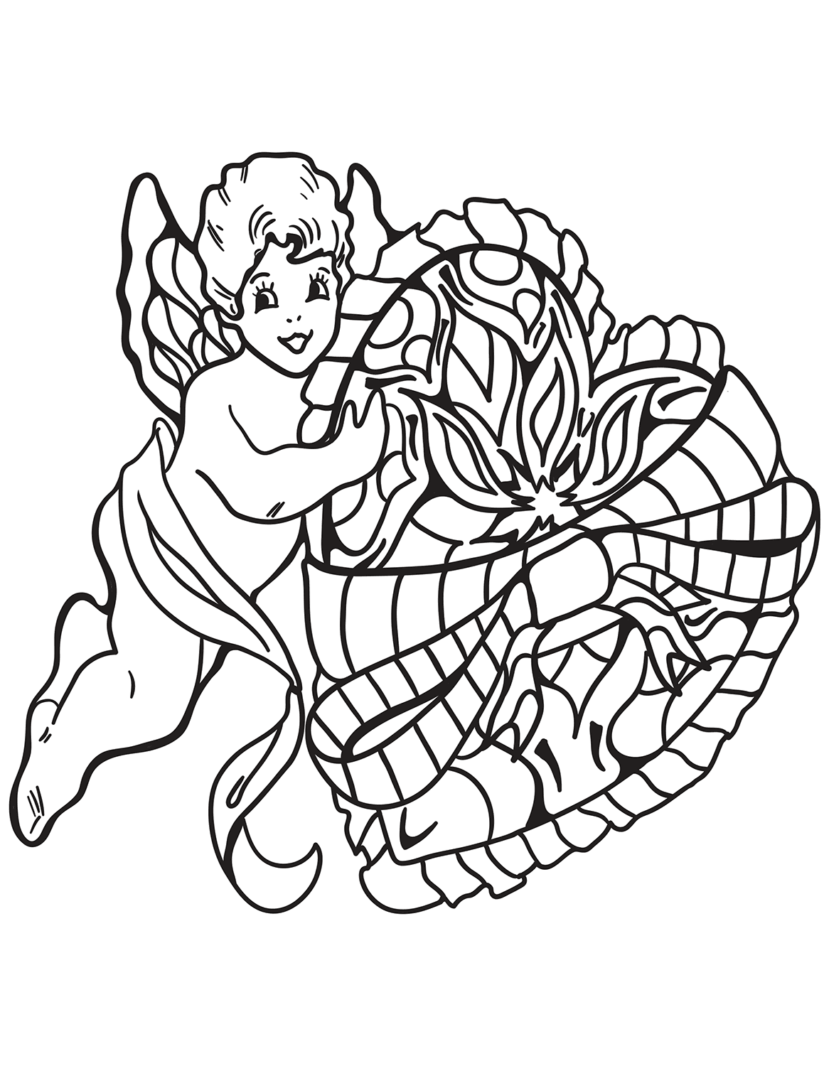 Cupid Coloring Pages 12