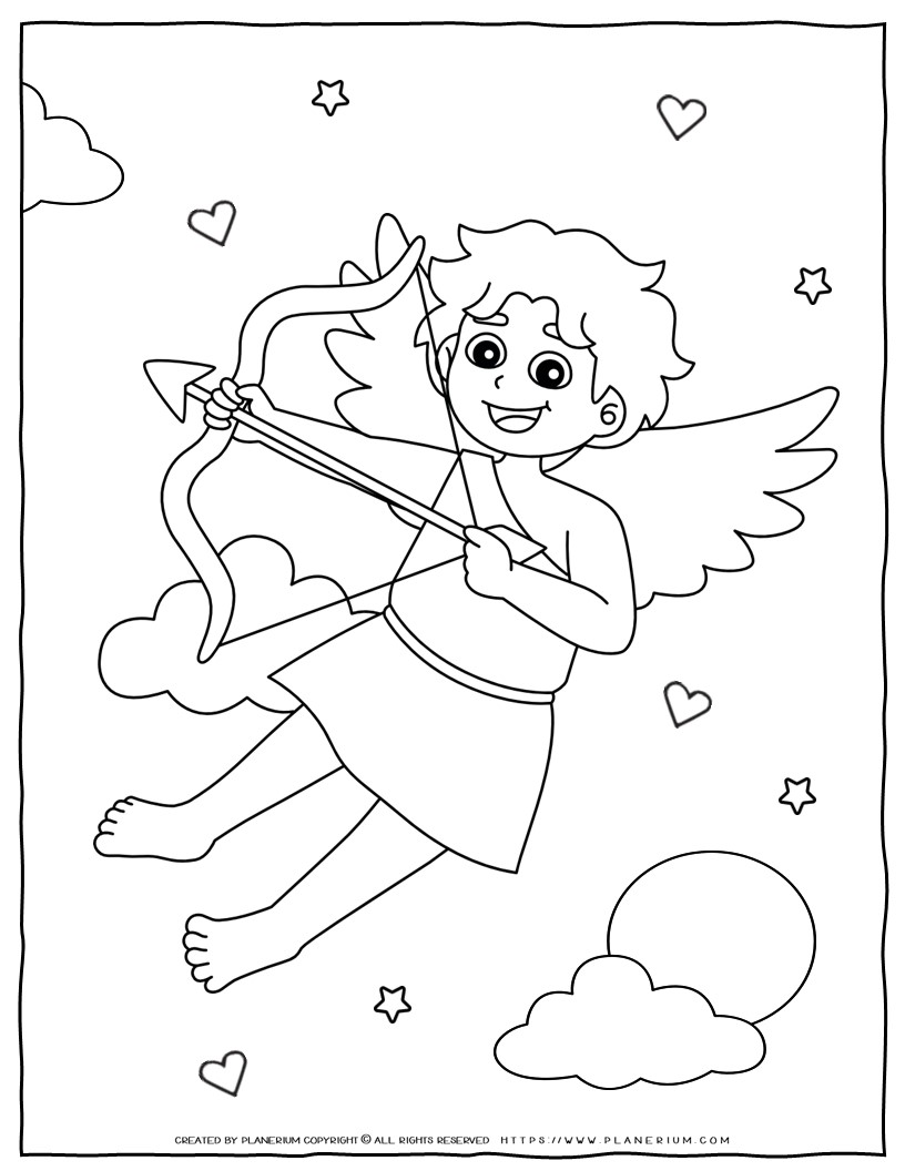 Cupid Coloring Pages 4