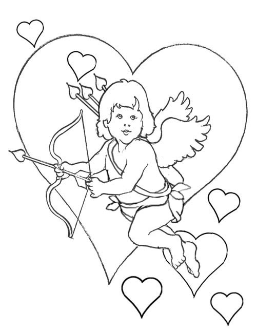 Cupid Coloring Pages 84