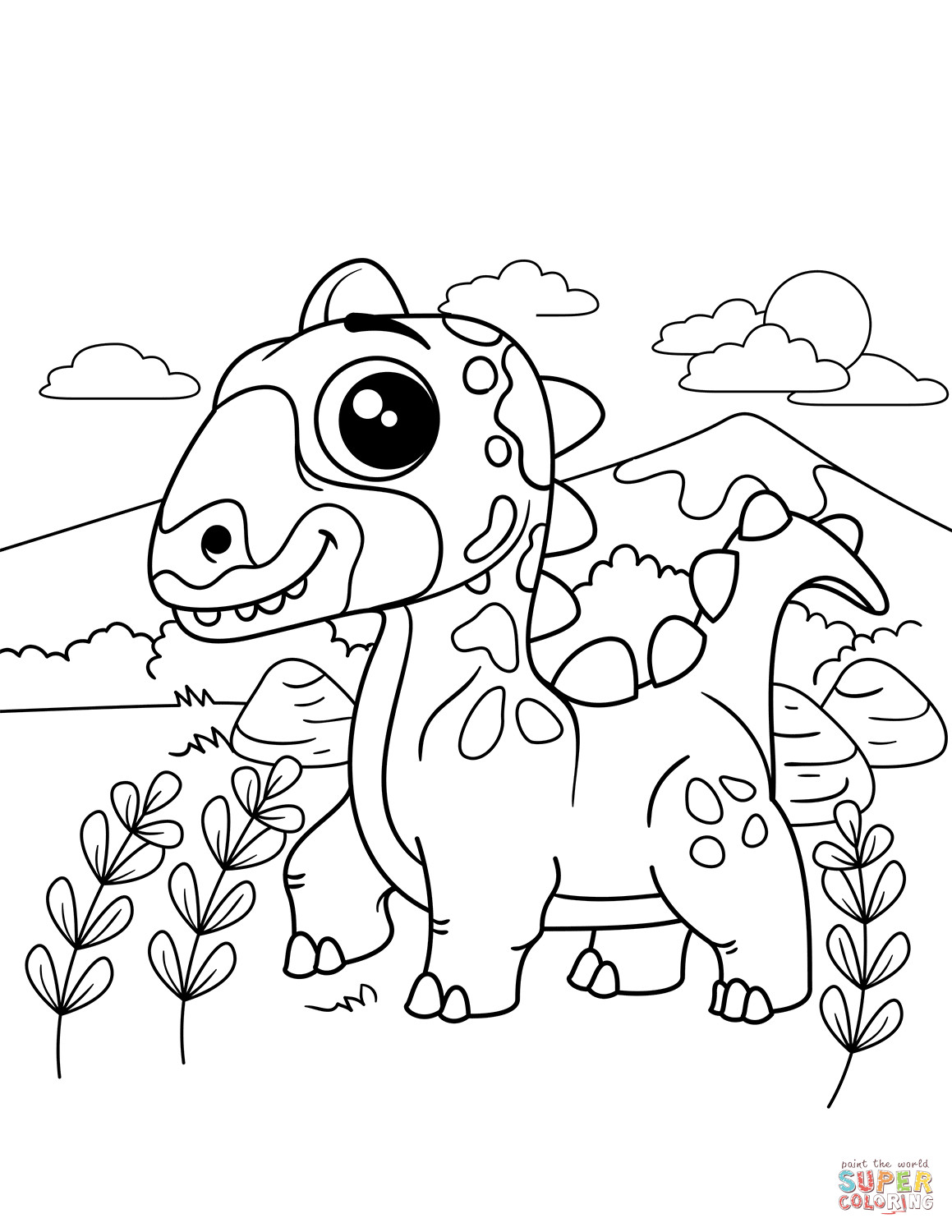 Dinosaur Printable Coloring Page 13