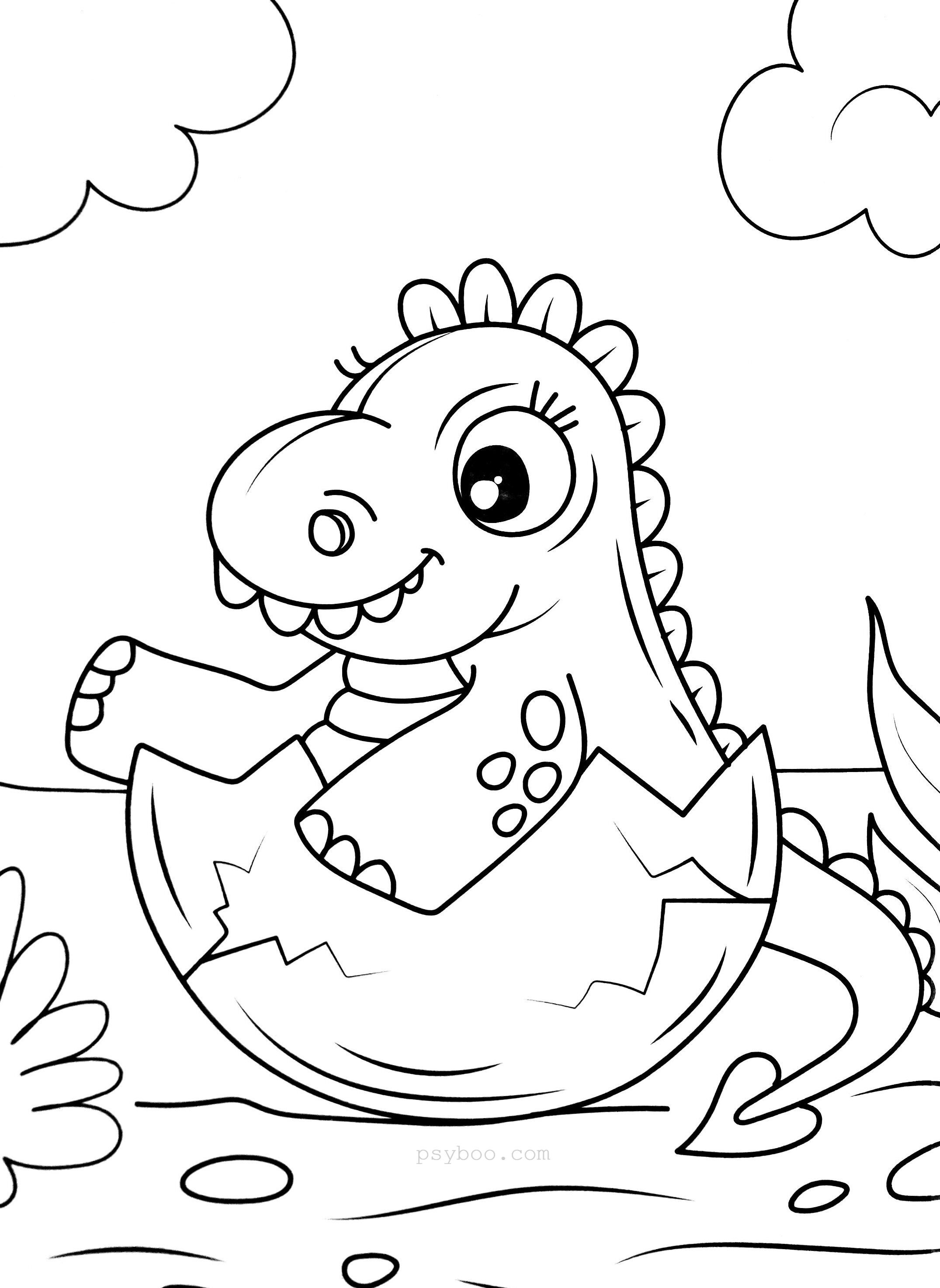 Dinosaur Printable Coloring Page 16