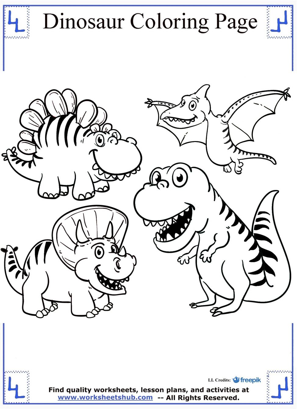 Dinosaur Printable Coloring Page 22