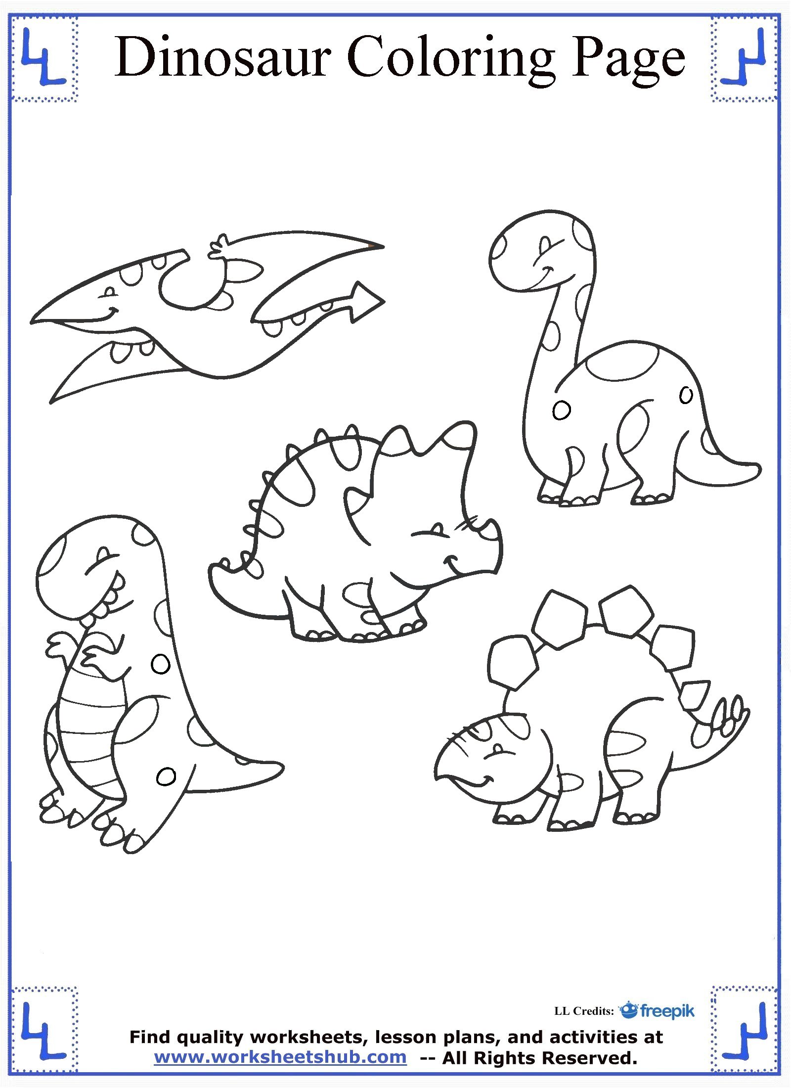 Dinosaur Printable Coloring Page 24