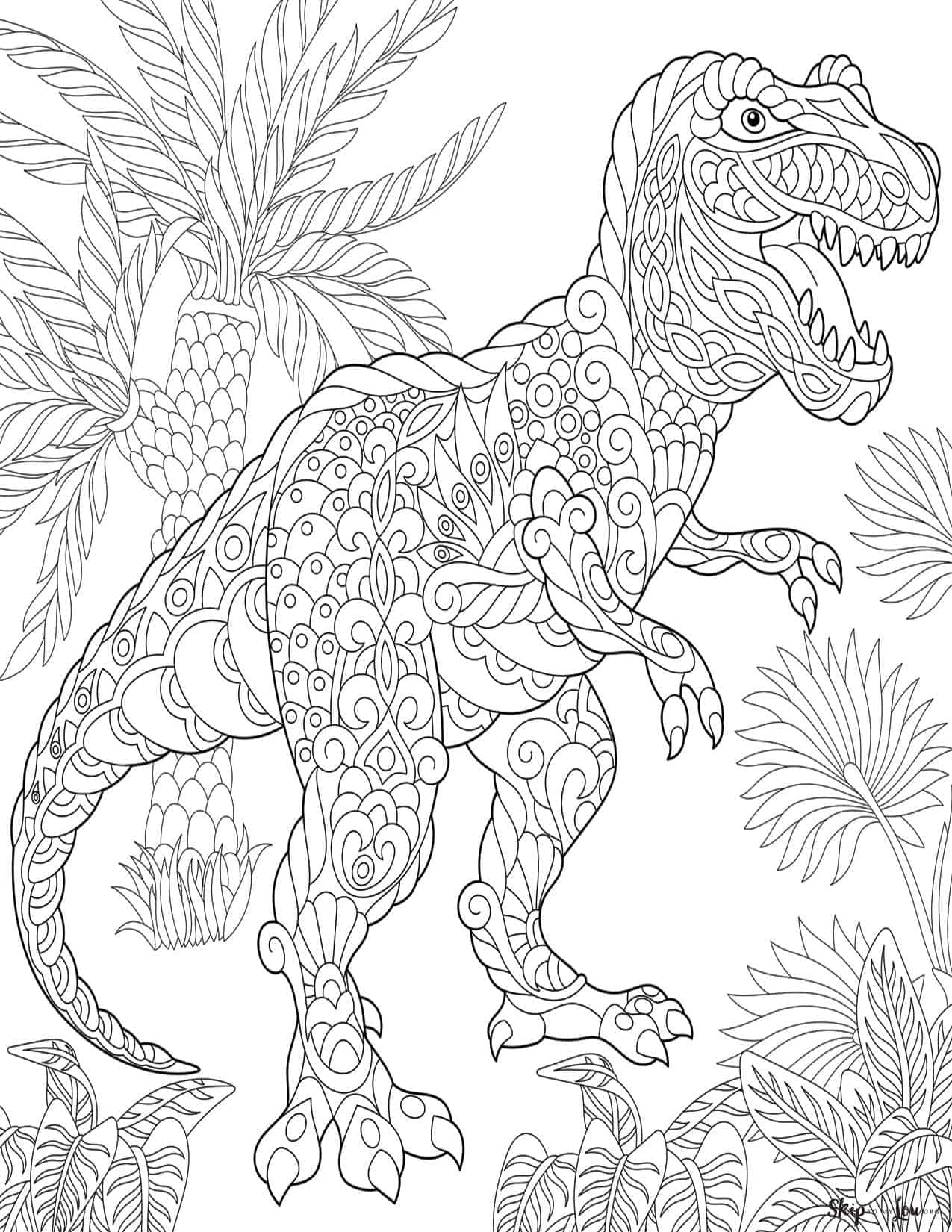 Dinosaur Printable Coloring Page 3