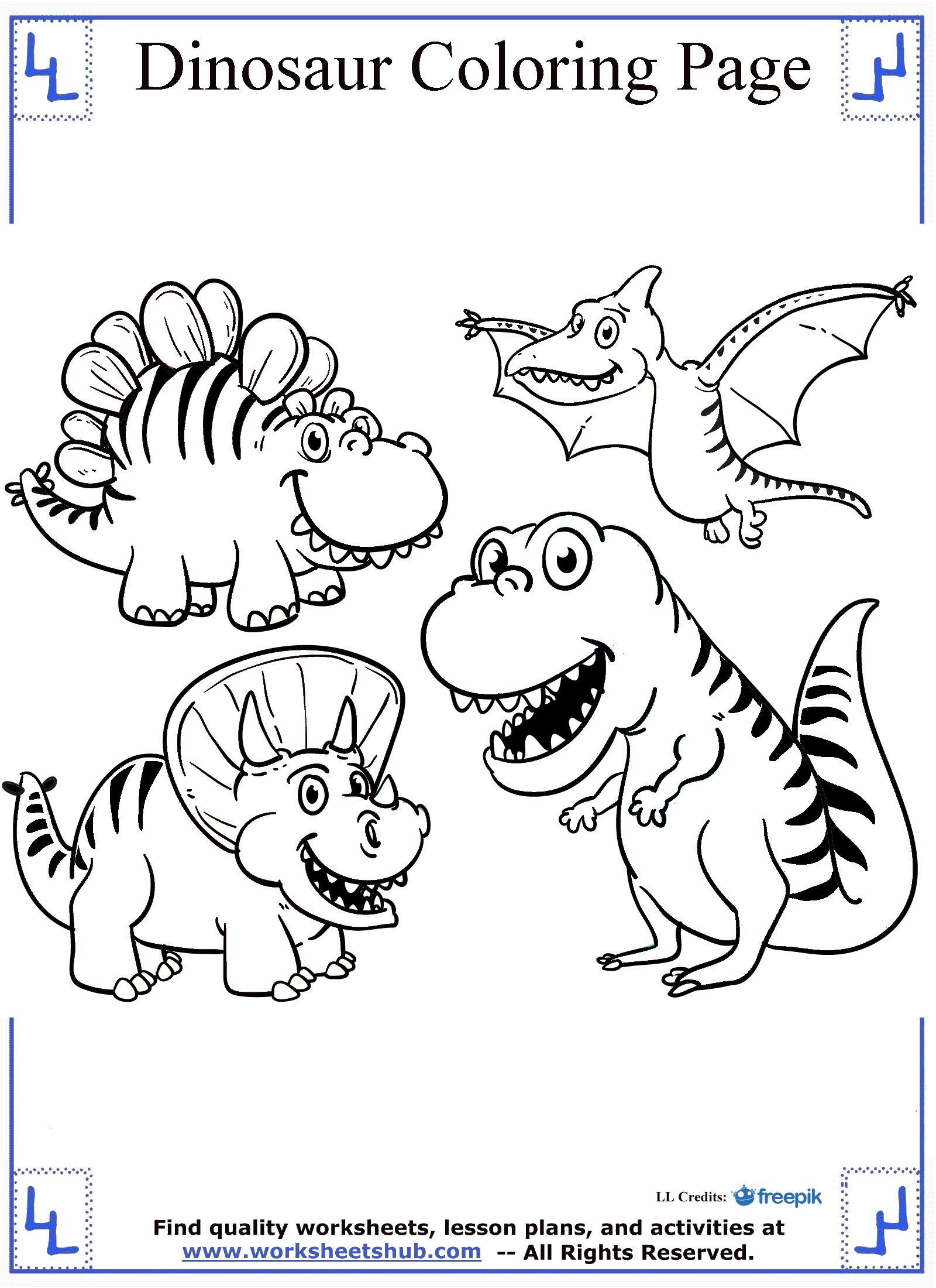 Dinosaur Printable Coloring Page 34