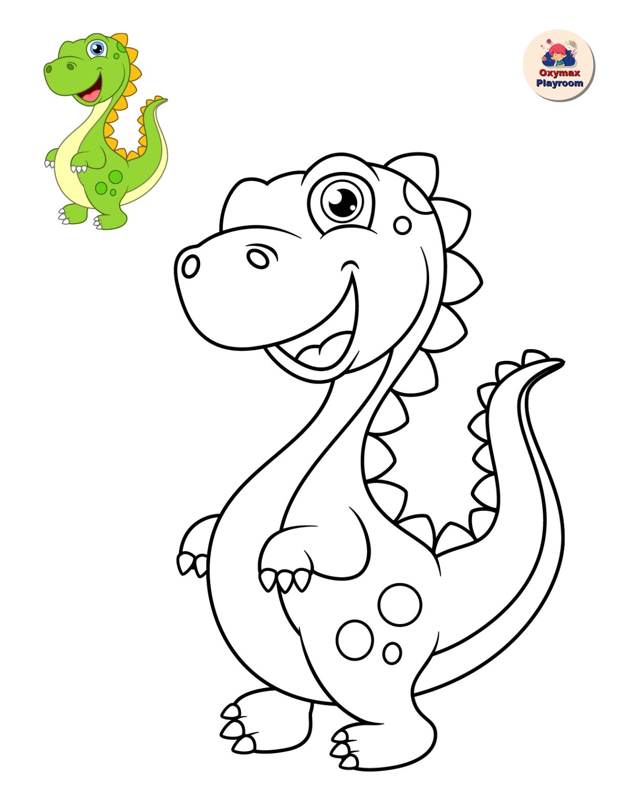 Dinosaur Printable Coloring Page 4