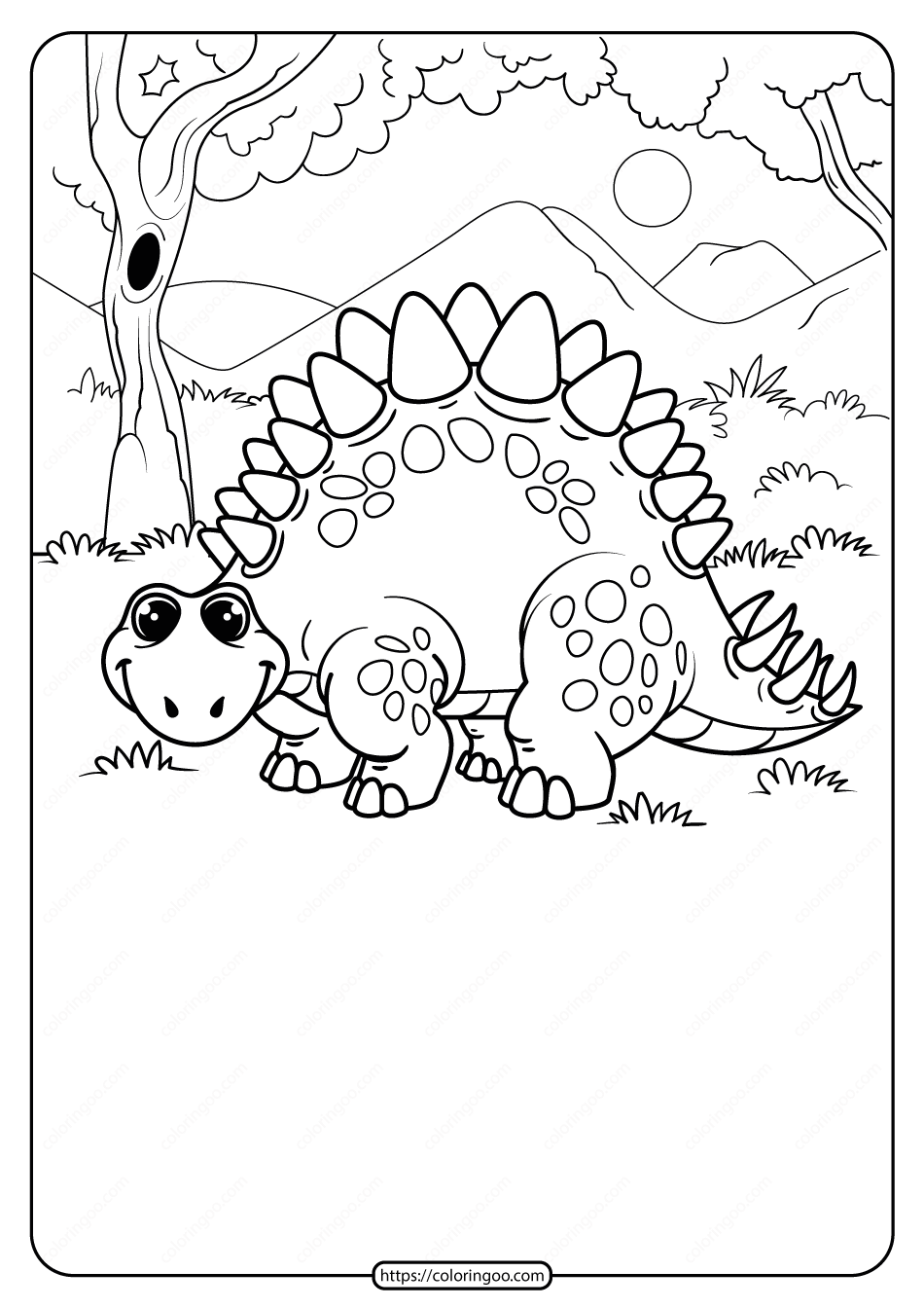 Dinosaur Printable Coloring Page 40