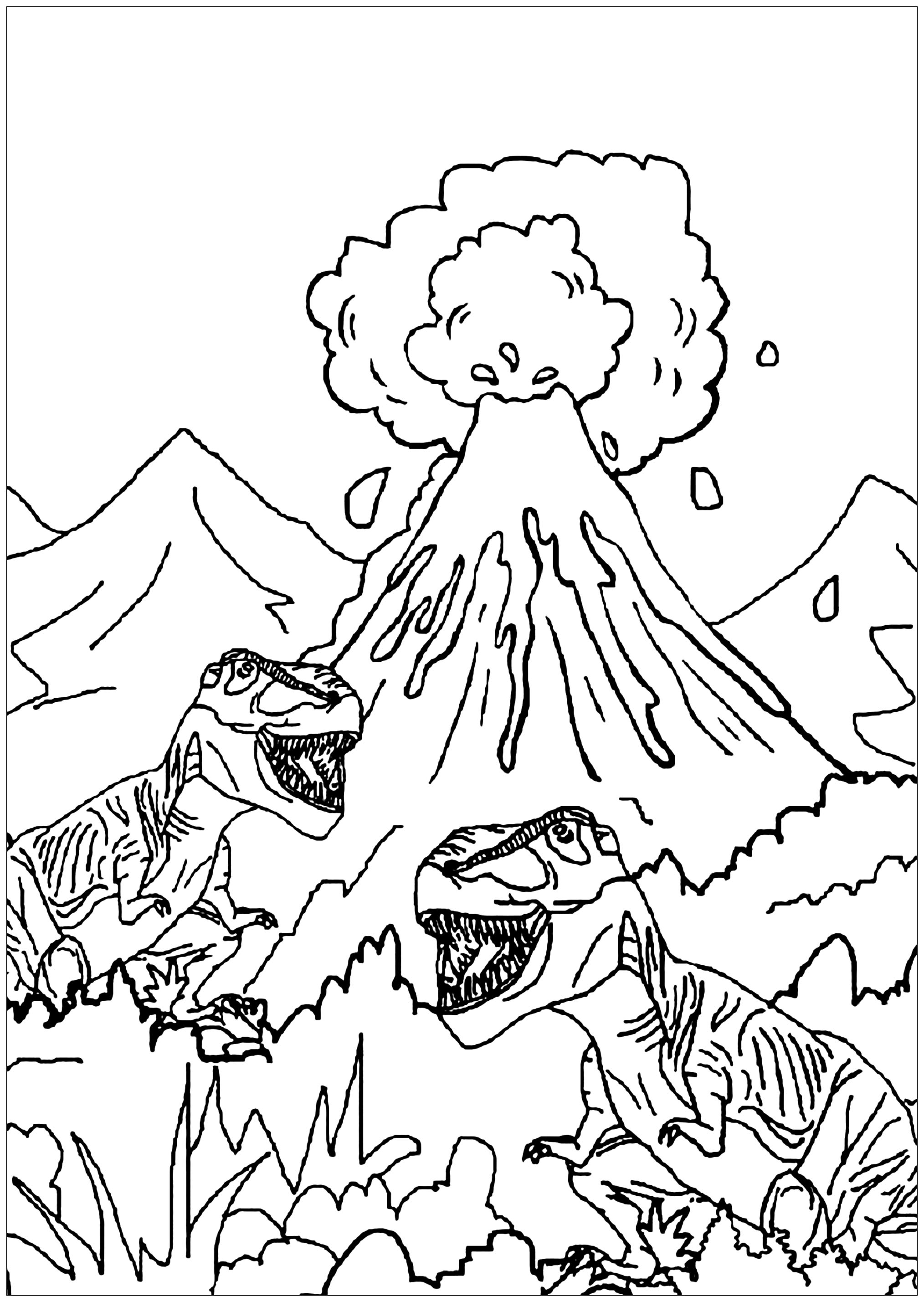 Dinosaur Printable Coloring Page 43