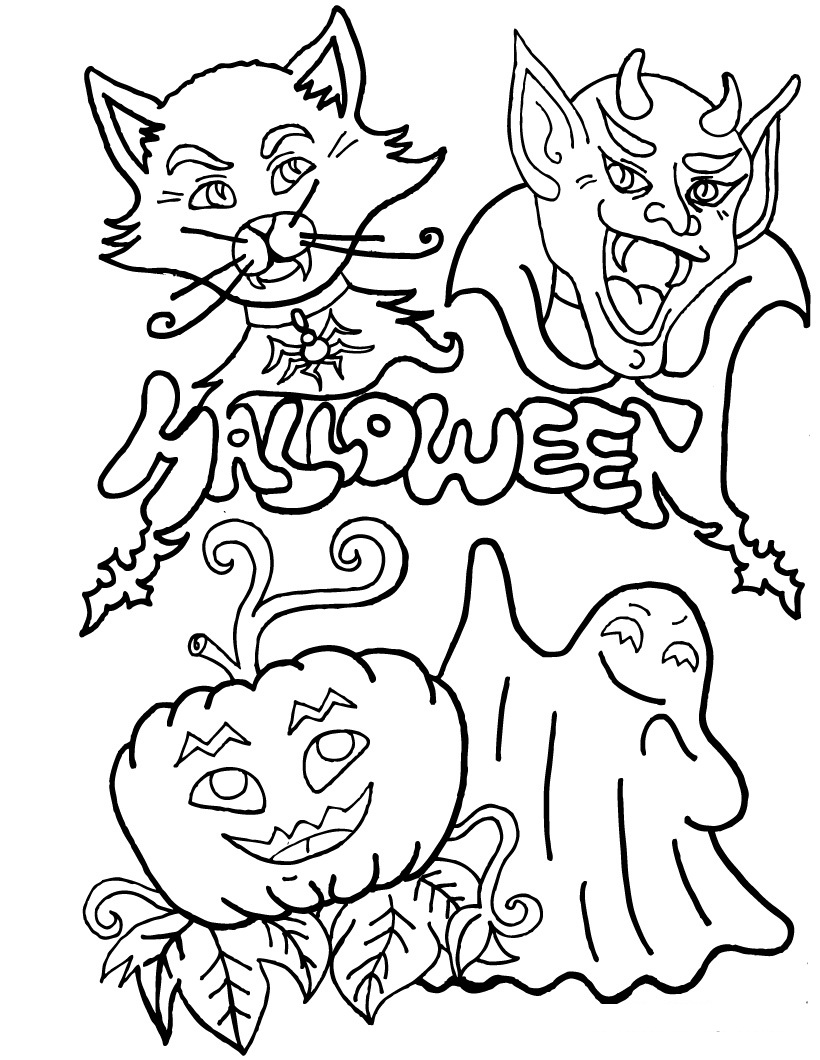 Free Printable Coloring Sheets Halloween 14