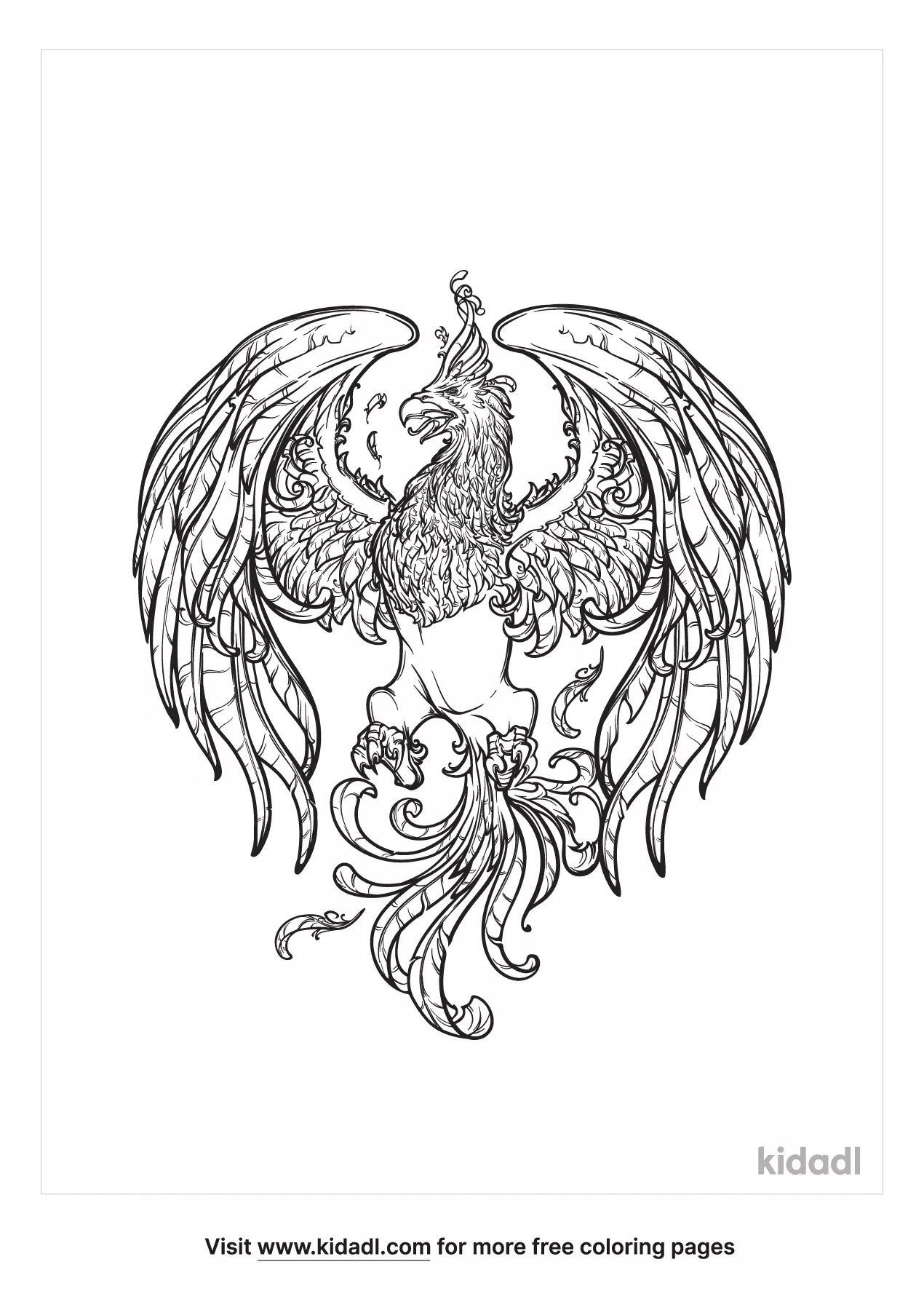 Phoenix Bird Coloring Pages 102