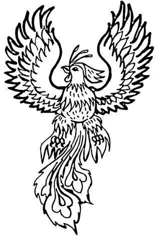 Phoenix Bird Coloring Pages 23