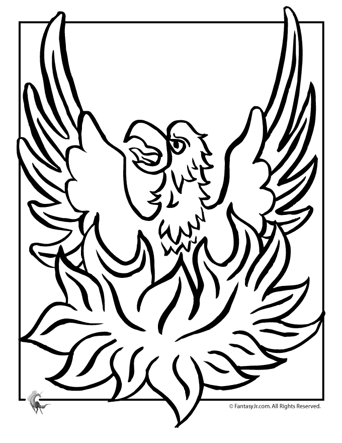 Phoenix Bird Coloring Pages 31