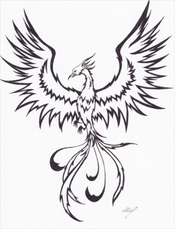 Phoenix Bird Coloring Pages 35