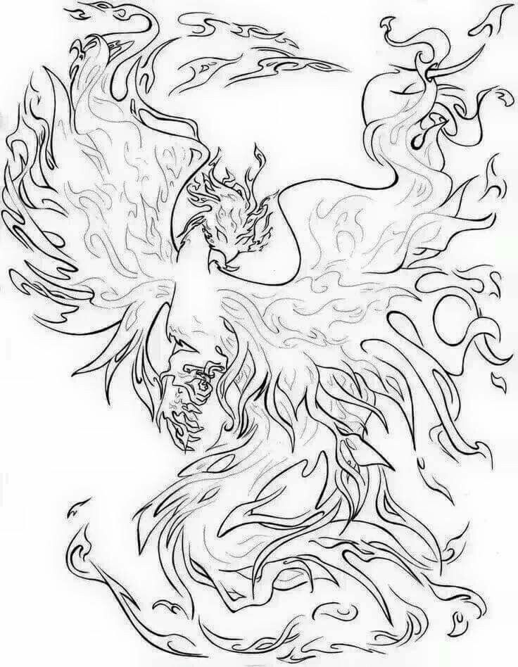 Phoenix Bird Coloring Pages 38