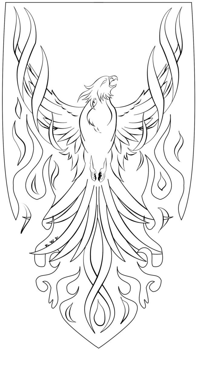 Phoenix Bird Coloring Pages 5