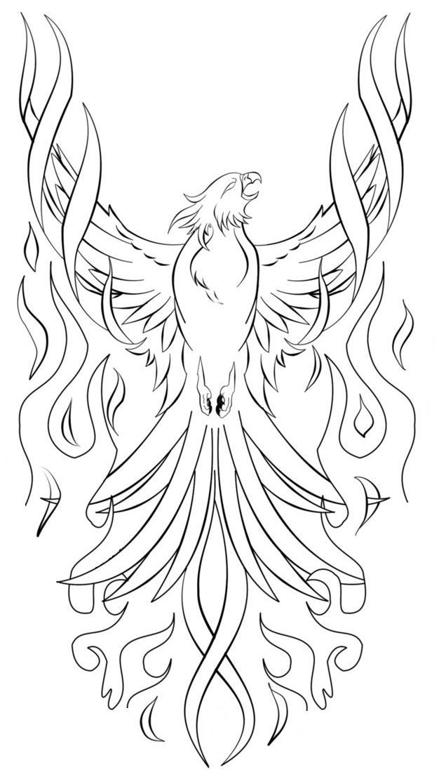 Phoenix Bird Coloring Pages 51