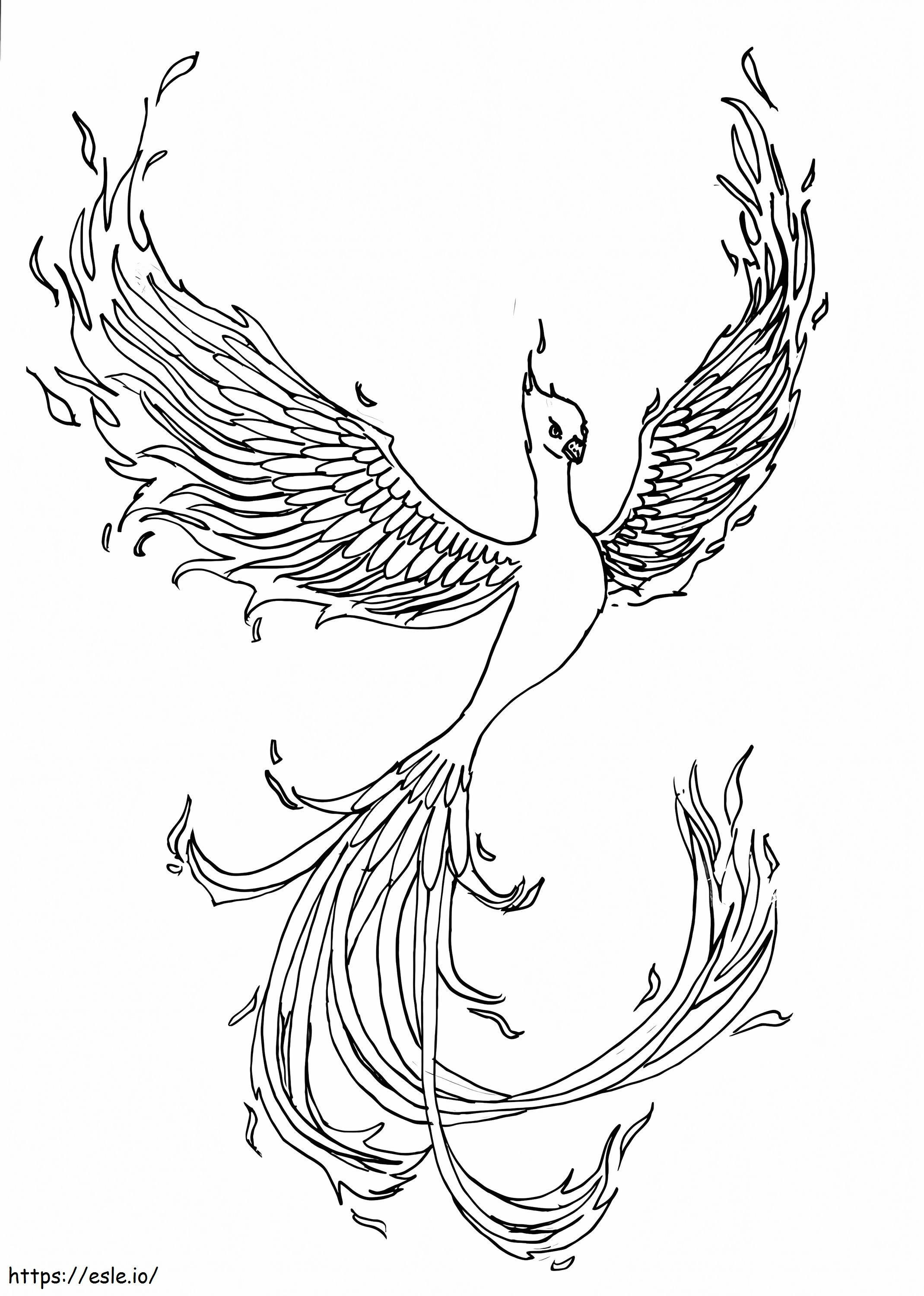 Phoenix Bird Coloring Pages 53