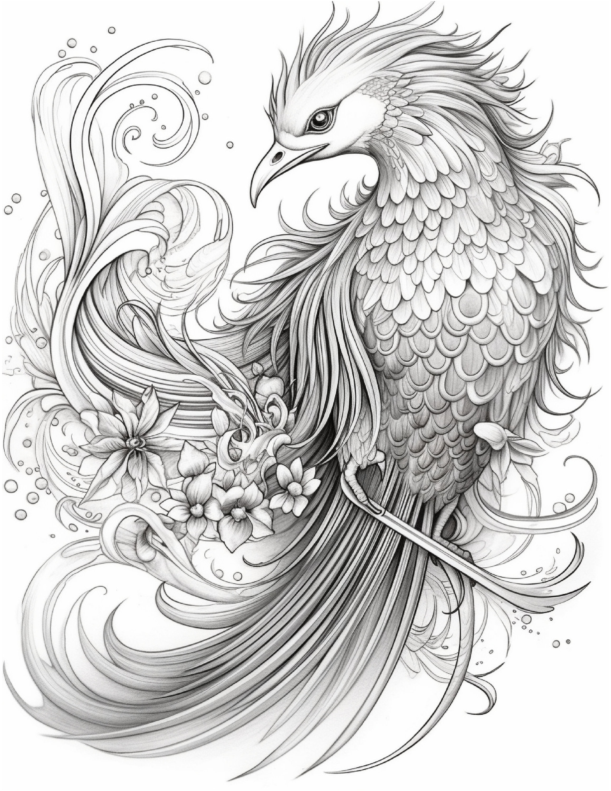 Phoenix Bird Coloring Pages 55