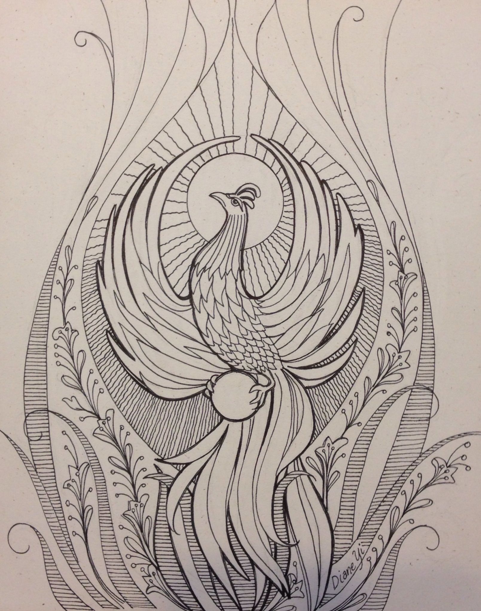 Phoenix Bird Coloring Pages 58