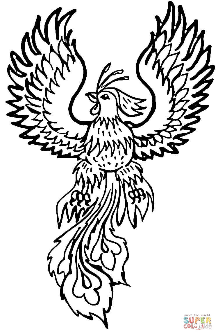 Phoenix Bird Coloring Pages 59