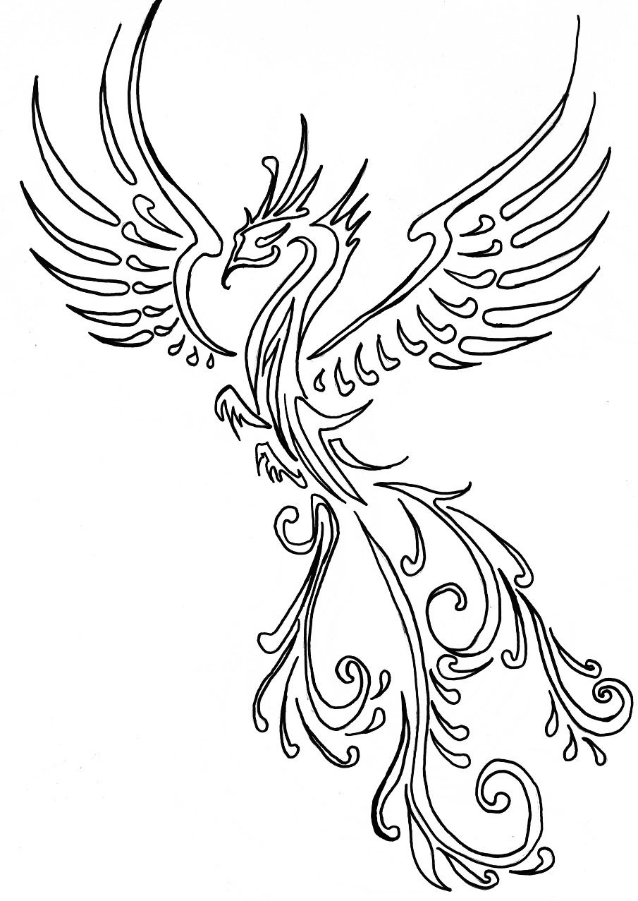 Phoenix Bird Coloring Pages 61