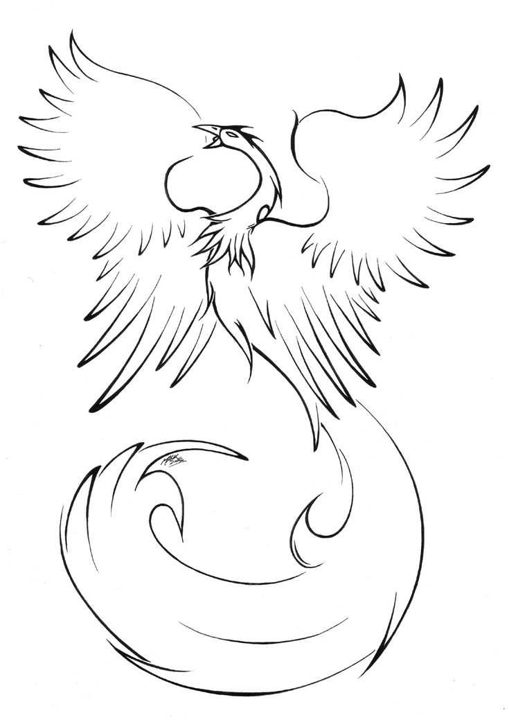 Phoenix Bird Coloring Pages 71