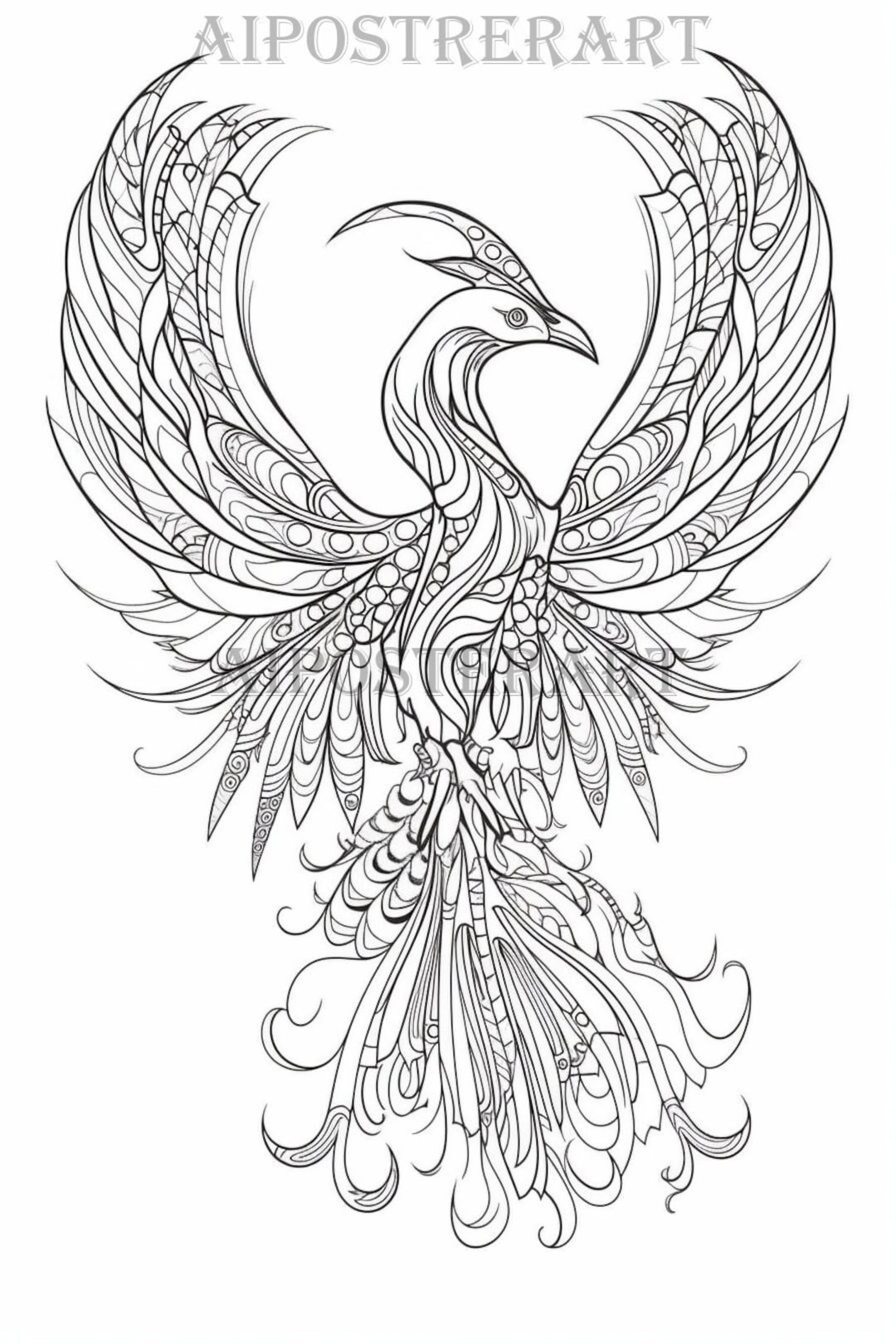 Phoenix Bird Coloring Pages 83