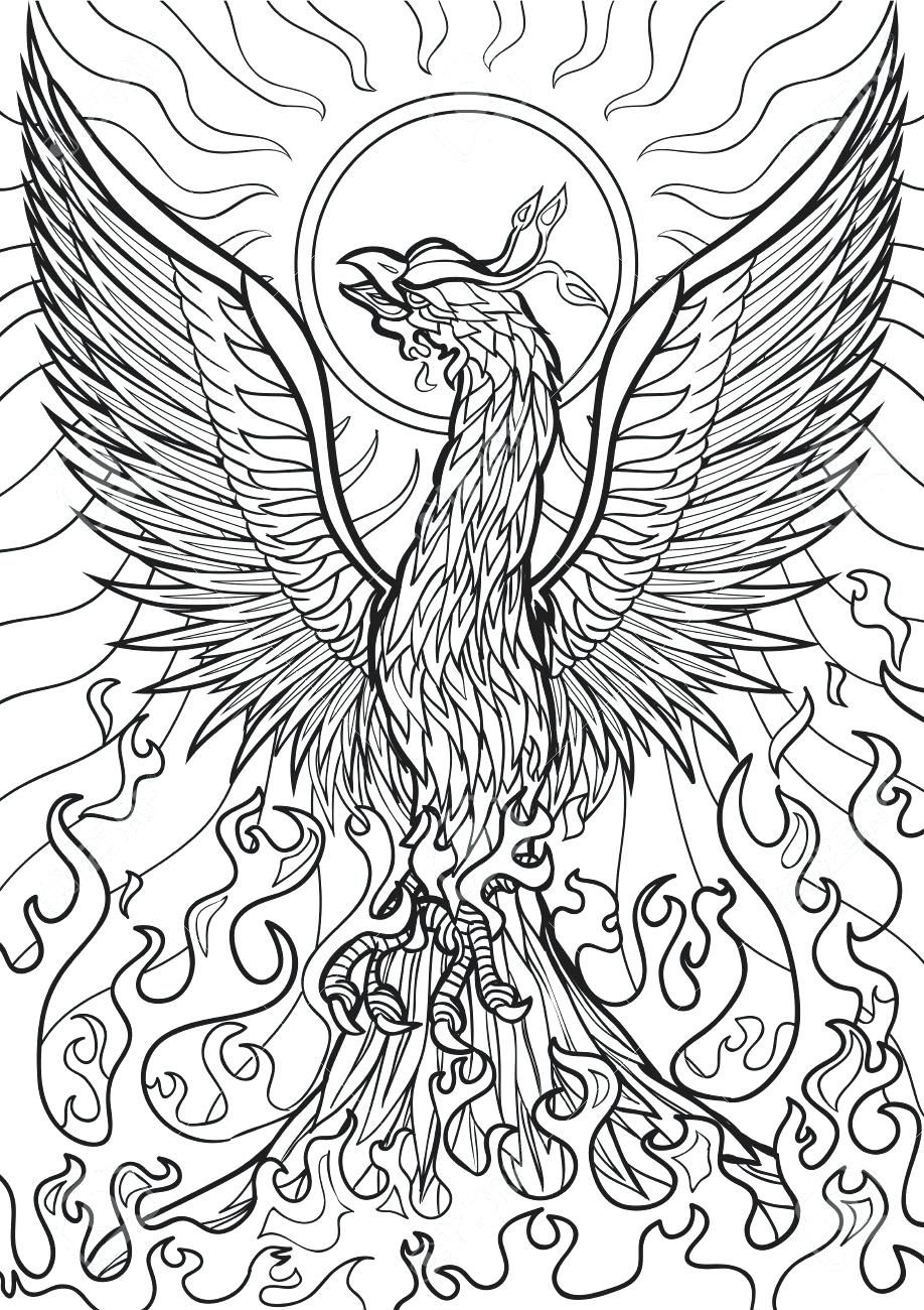 Phoenix Bird Coloring Pages 94