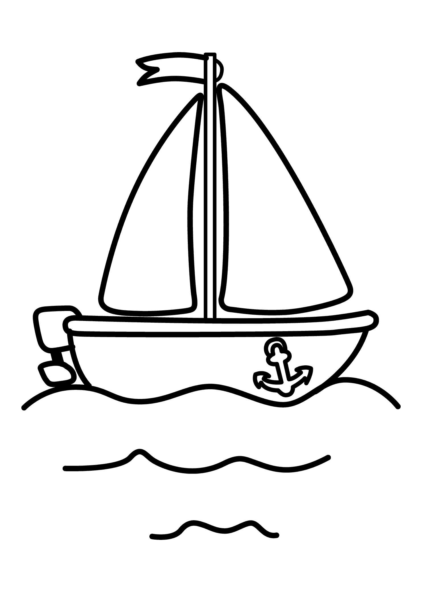 30 Boat Coloring Pictures 1