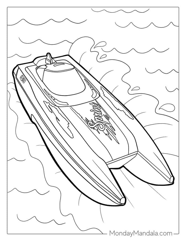 30 Boat Coloring Pictures 6