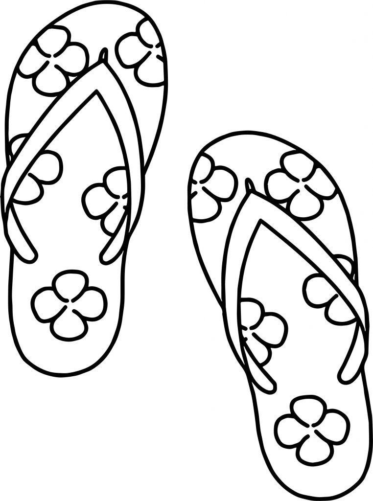 35 Coloring Pages Flip Flops 1