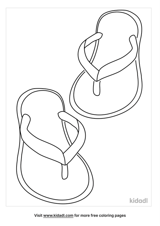 35 Coloring Pages Flip Flops 10