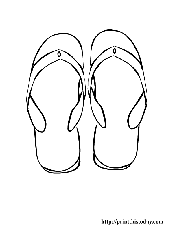 35 Coloring Pages Flip Flops 12