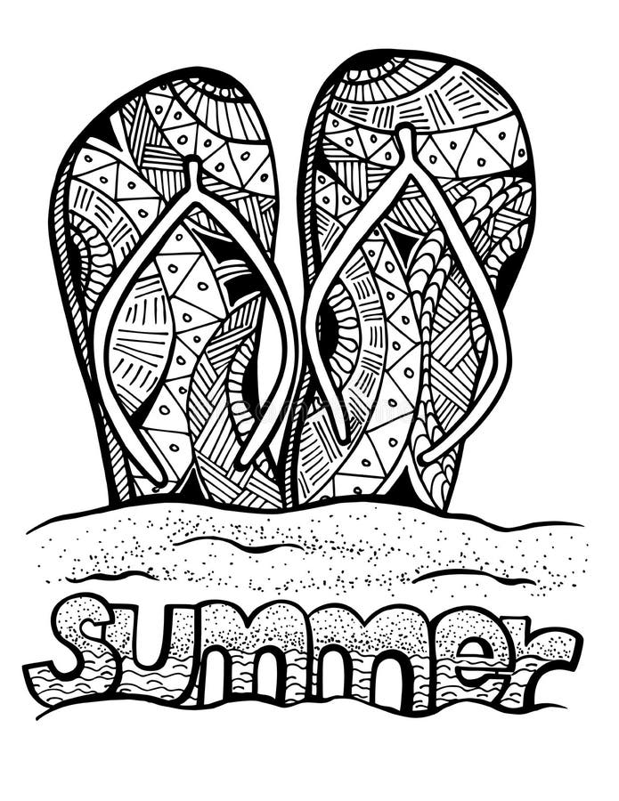 35 Coloring Pages Flip Flops 16