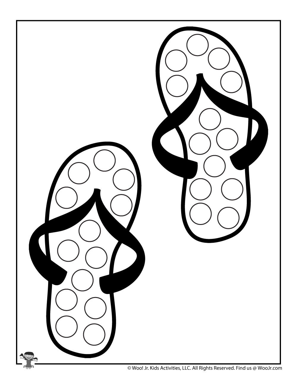 35 Coloring Pages Flip Flops 17